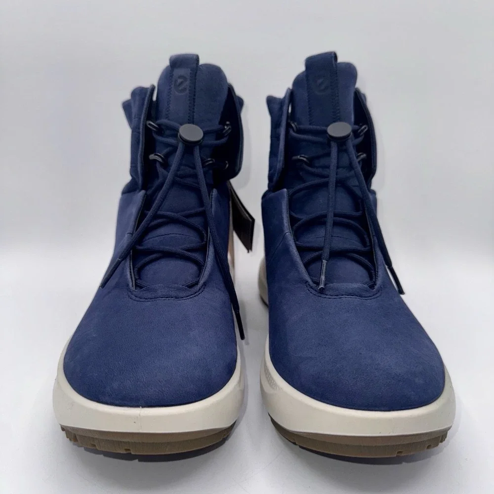 ECCO Solice Boots Women's Size 10 EU 41 Blue Waterproof‎ Leather